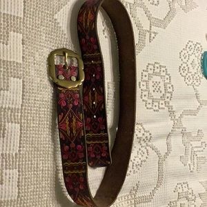 Brown leather belt